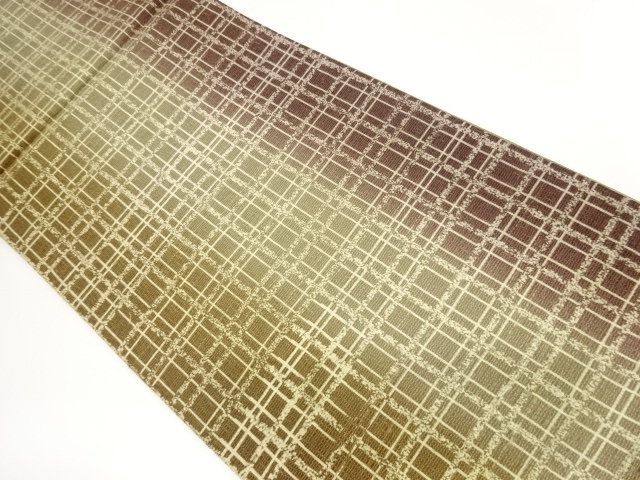 JAPANESE FUKURO OBI / WOVEN GRID
